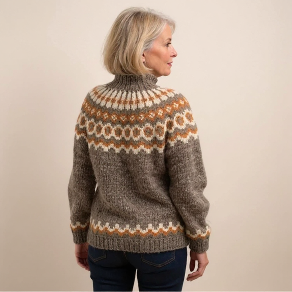 DELAUNAY | Pull Col Montant Jacquard Christine