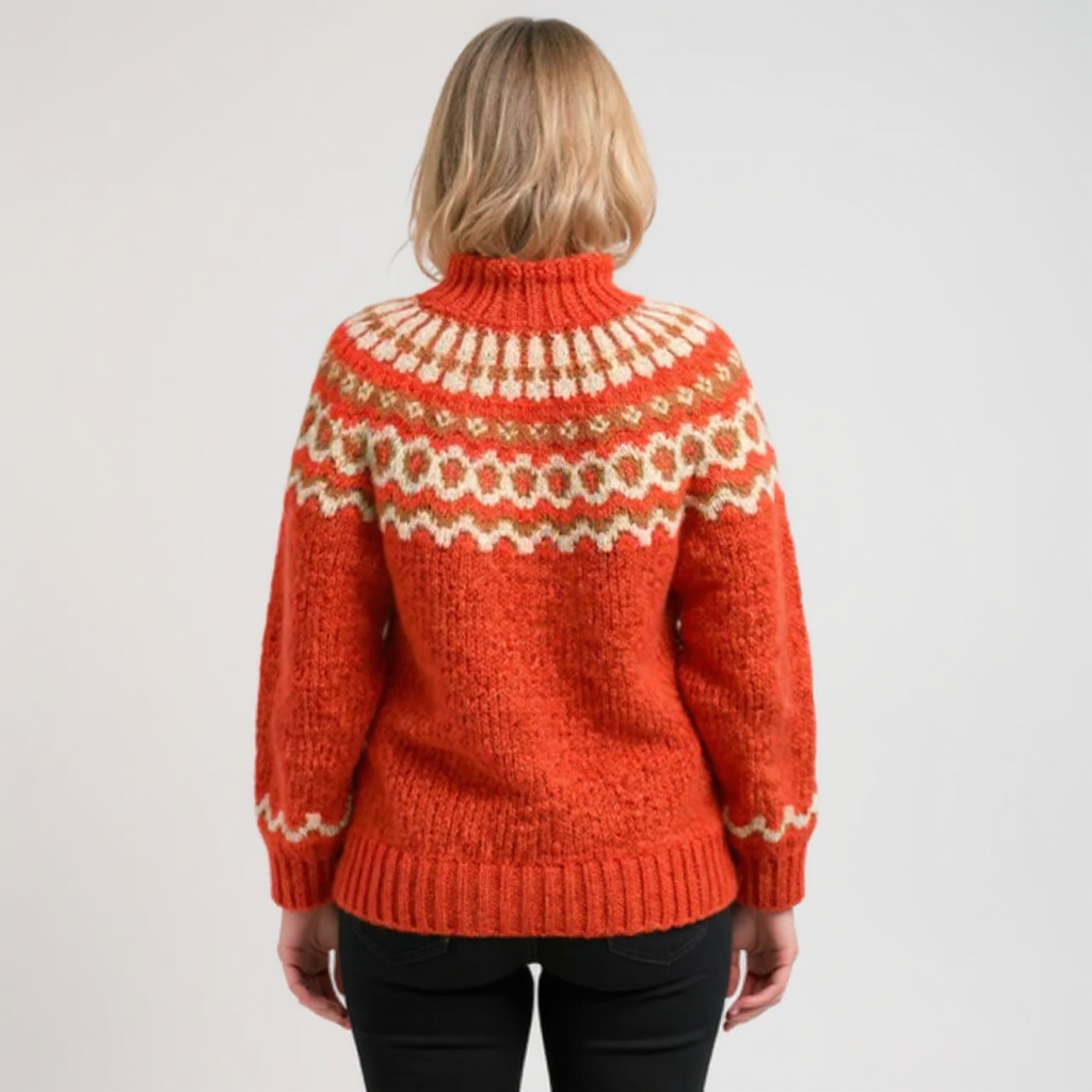 DELAUNAY | Pull Col Montant Jacquard Christine