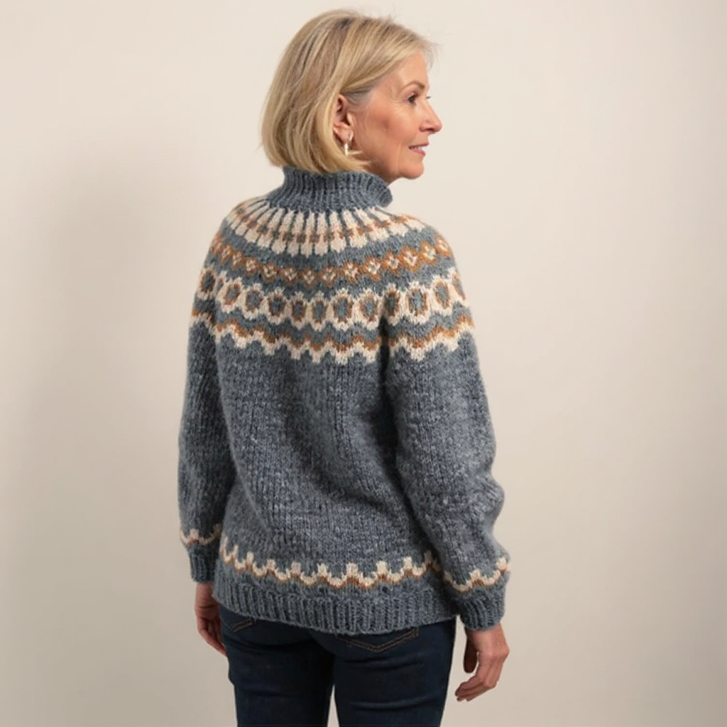 DELAUNAY | Pull Col Montant Jacquard Christine