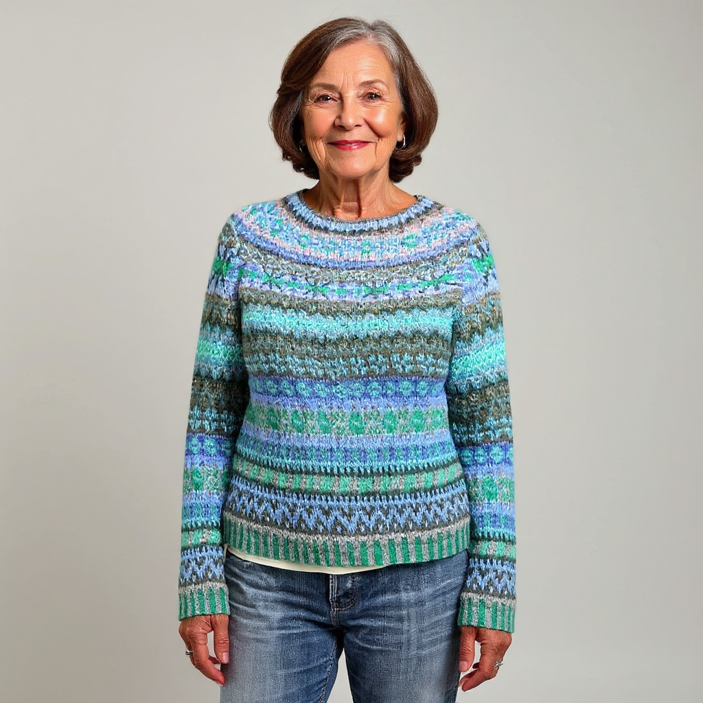 DELAUNAY | Pull Maille Chinée Océan Florence