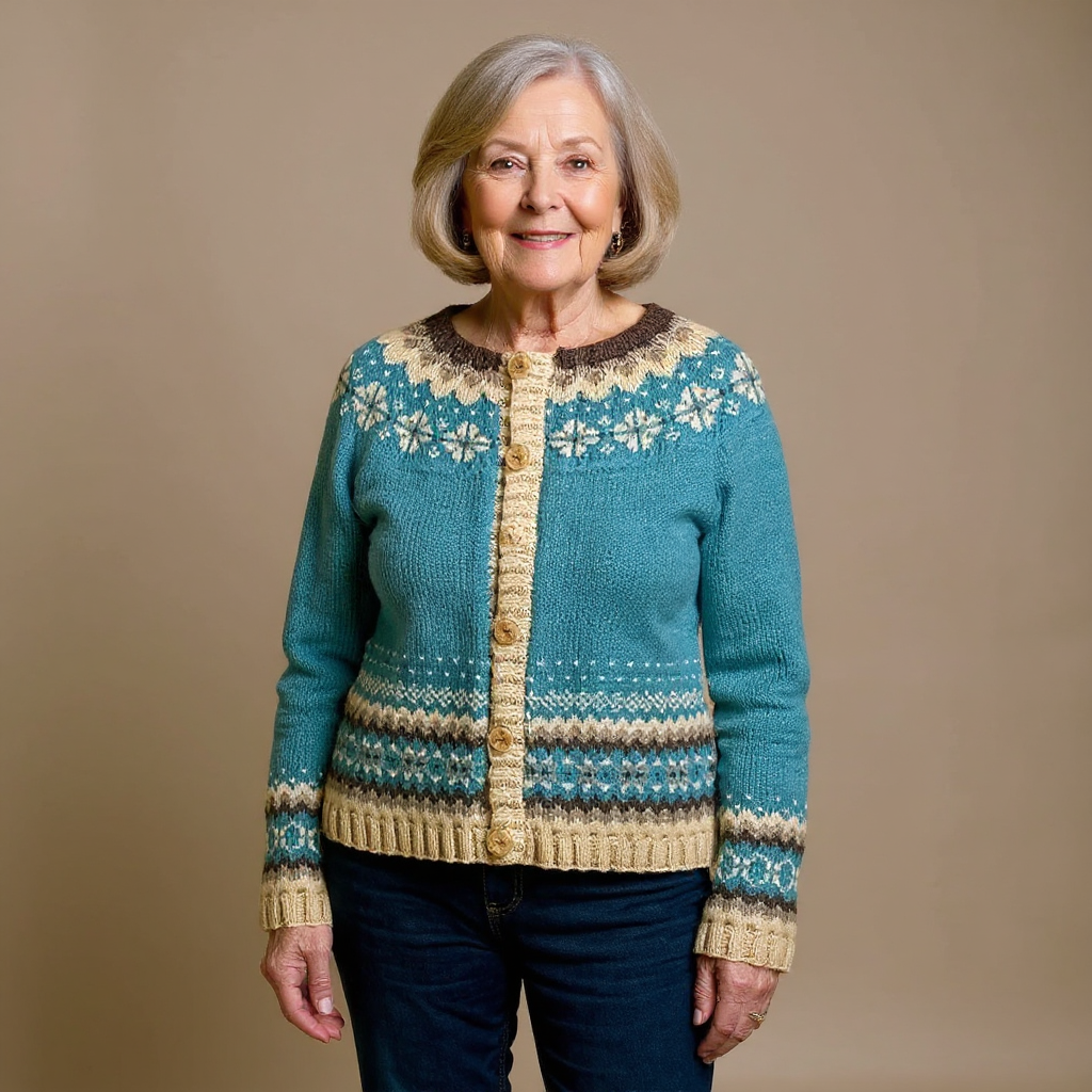 DELAUNAY | Gilet Maille Boutonné Nordique Charlotte