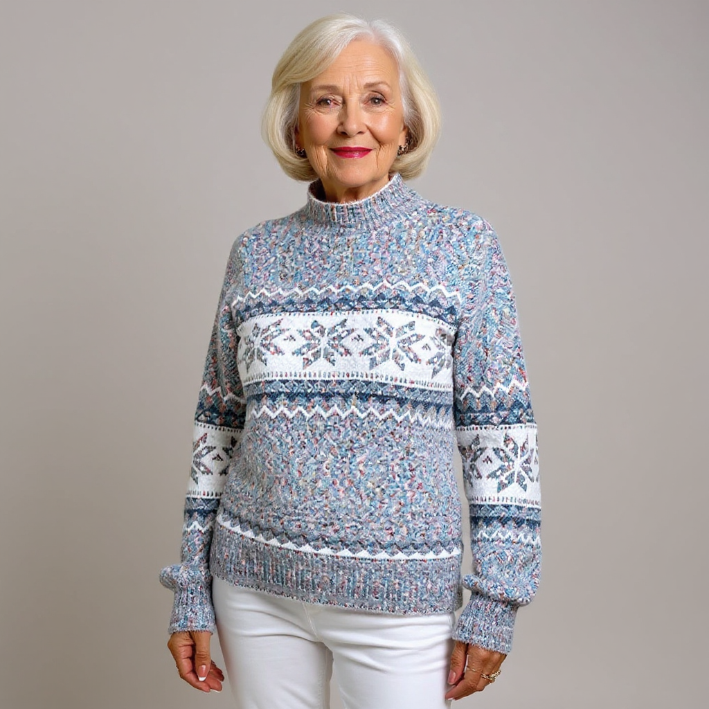 DELAUNAY | Pull Col Montant Flocons Margot