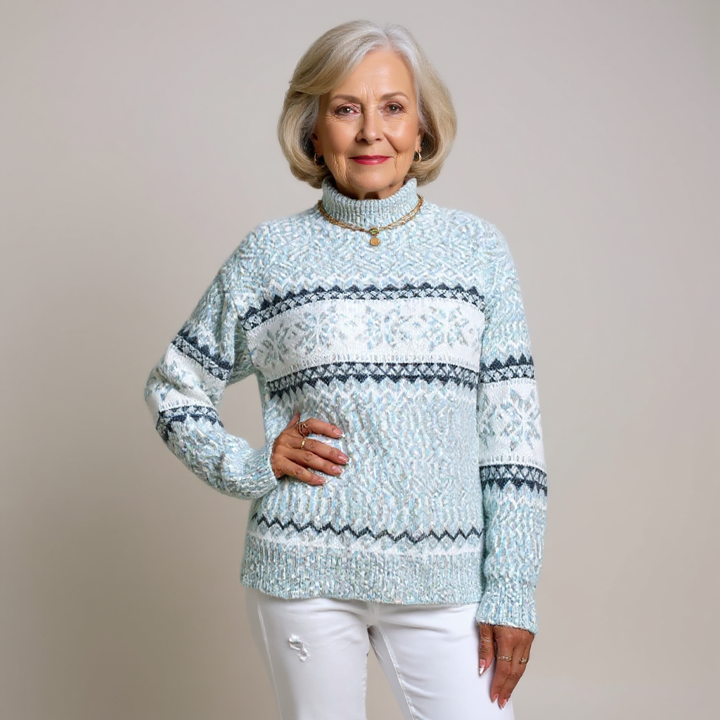 DELAUNAY | Pull Col Montant Flocons Margot