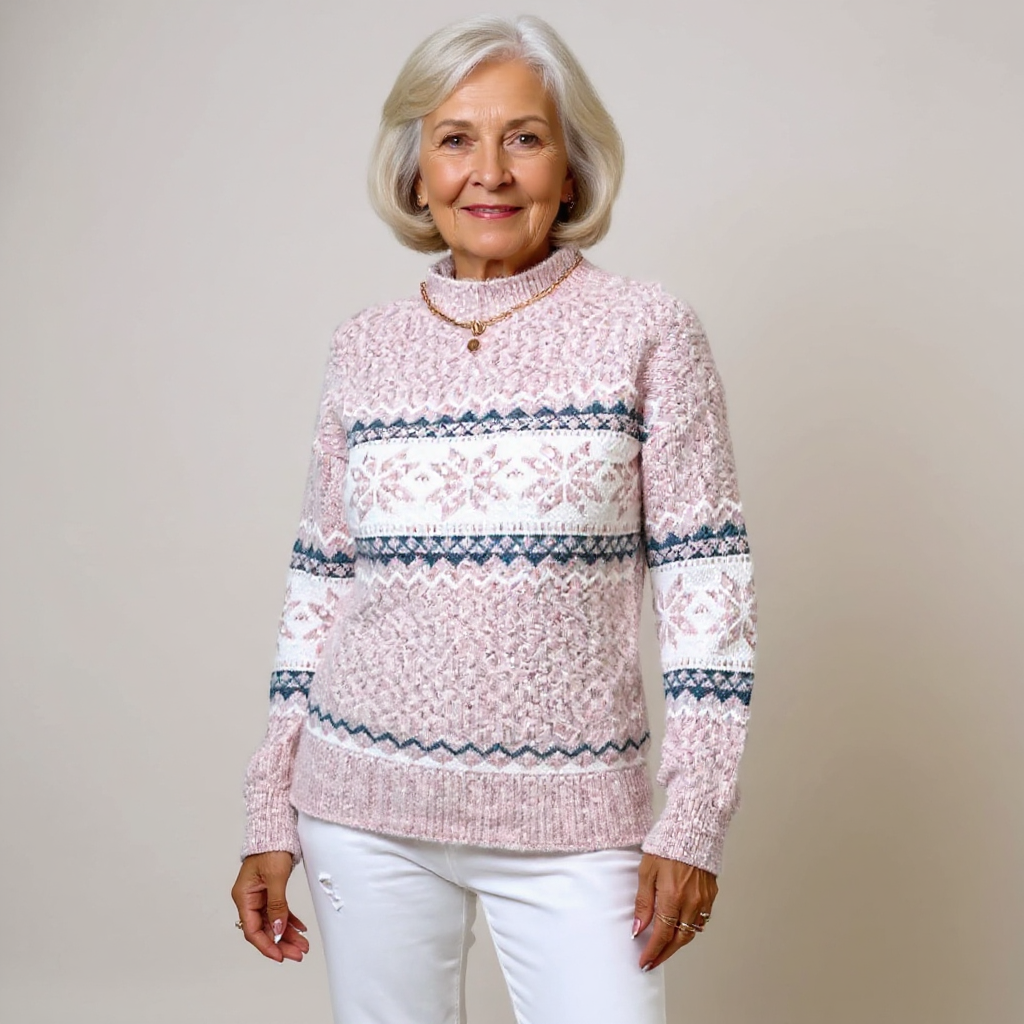 DELAUNAY | Pull Col Montant Flocons Margot