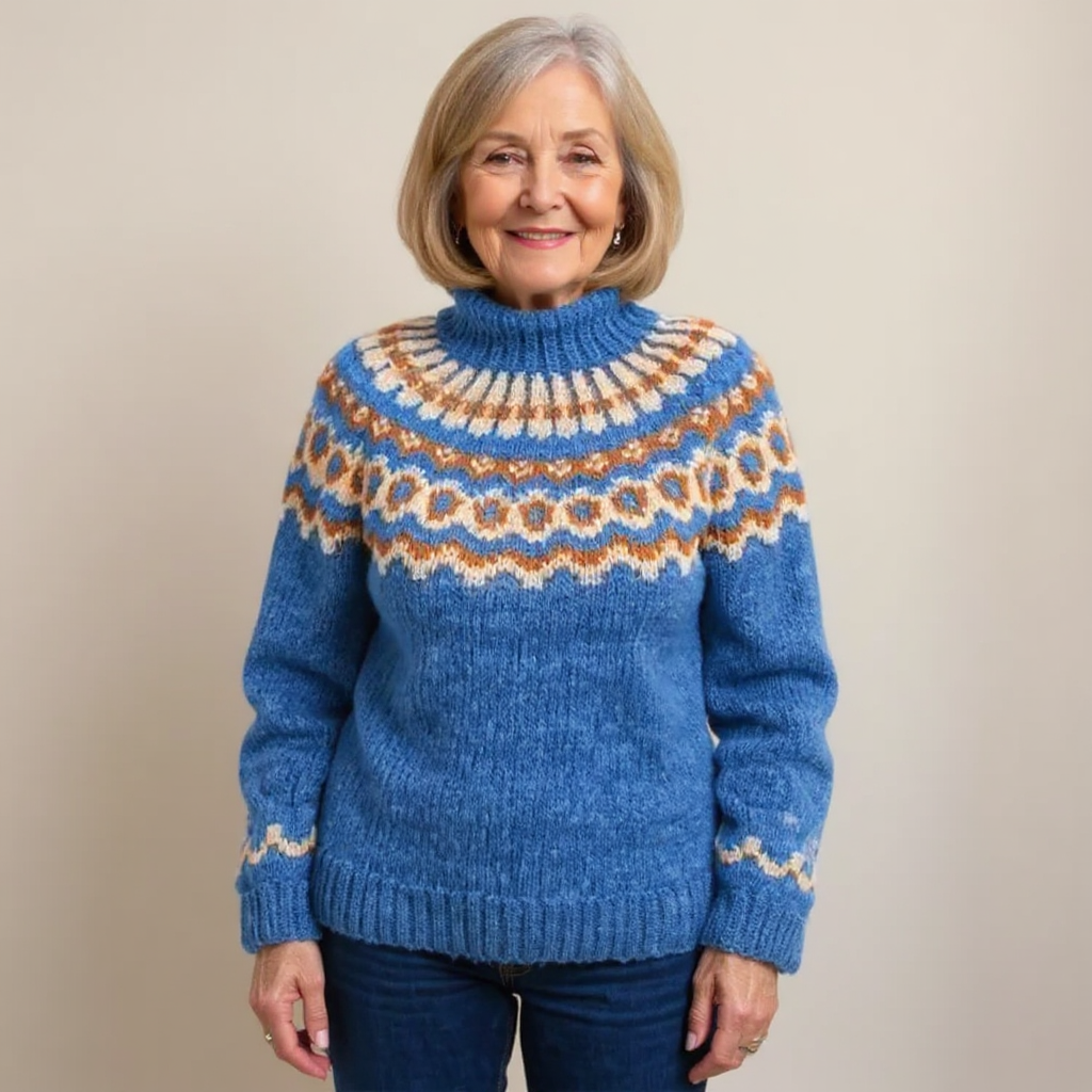 DELAUNAY | Pull Col Montant Jacquard Christine