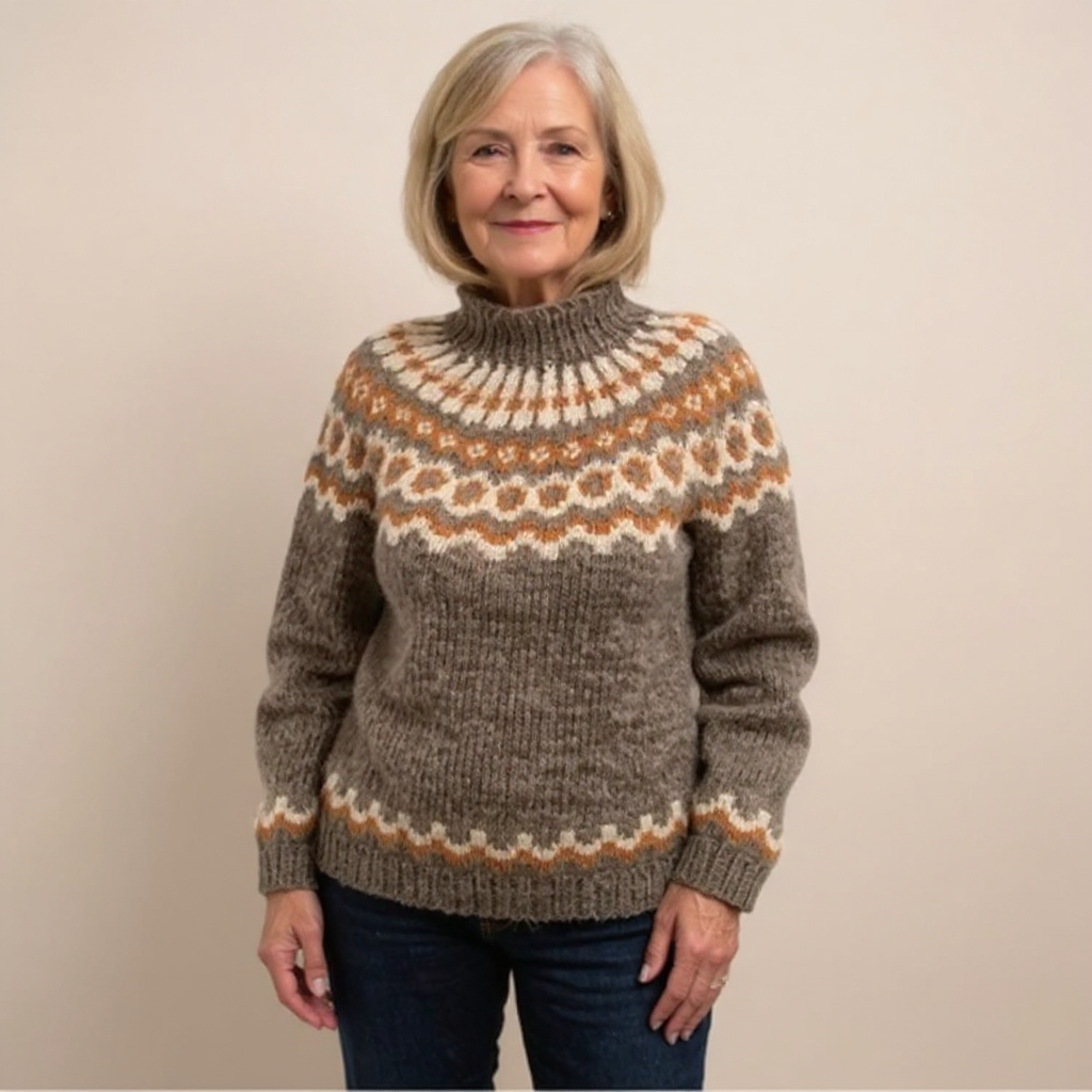 DELAUNAY | Pull Col Montant Jacquard Christine