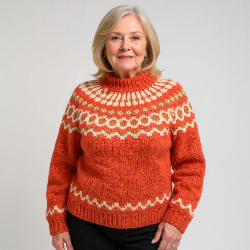 DELAUNAY | Pull Col Montant Jacquard Christine