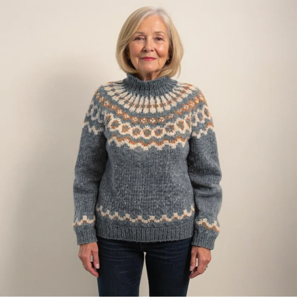 DELAUNAY | Pull Col Montant Jacquard Christine
