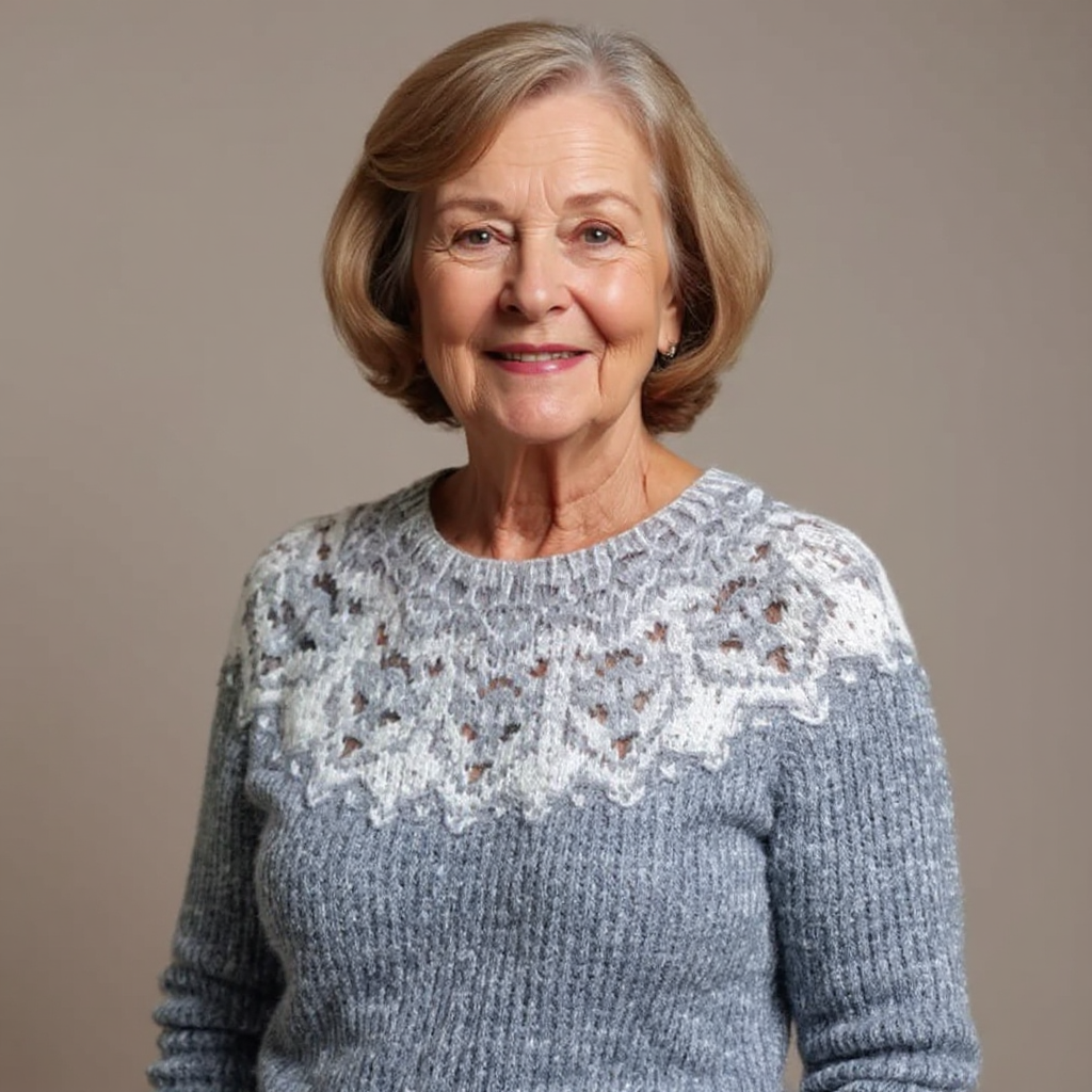 DELAUNAY | Pull Maille Empiècement Givré Léa