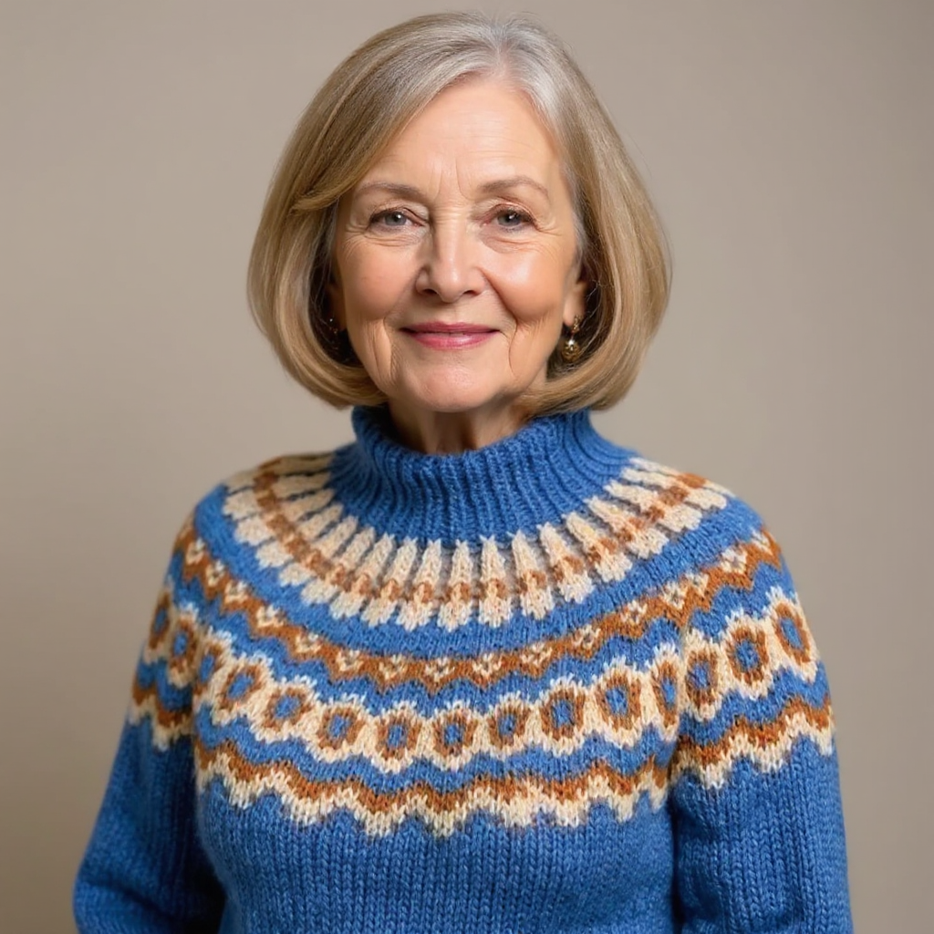 DELAUNAY | Pull Col Montant Jacquard Christine