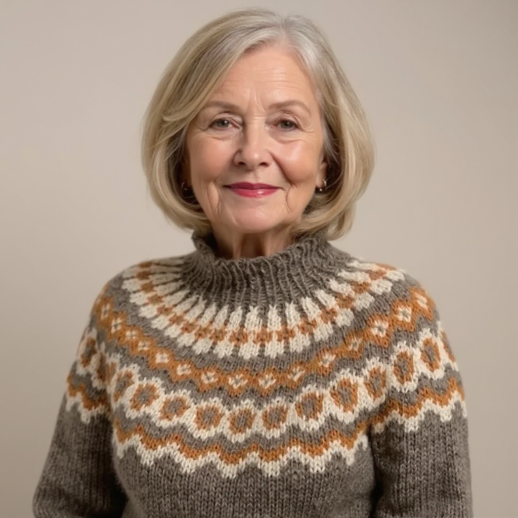 DELAUNAY | Pull Col Montant Jacquard Christine