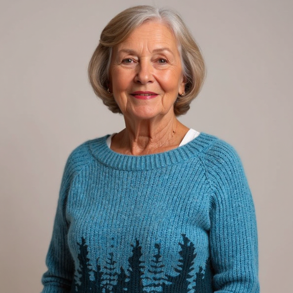 DELAUNAY | Pull Maille Motif Forêt Brigitte