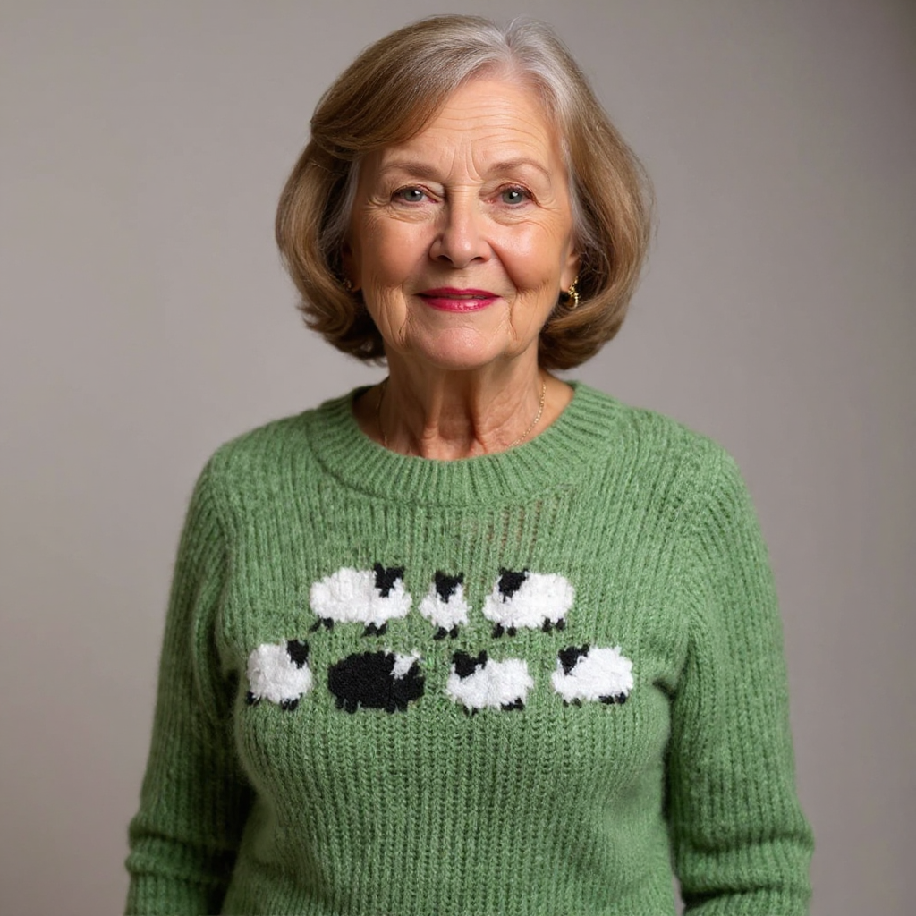 DELAUNAY | Pull Maille Motif Moutons Mathilde