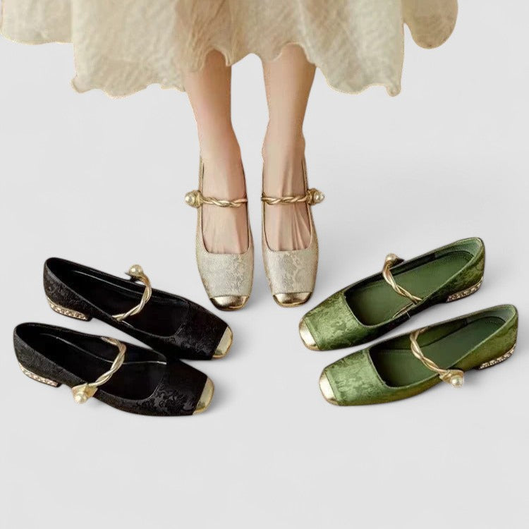 DELAUNAY | Babies Satinées Talon Bijou Camille