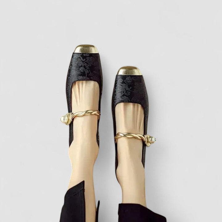 DELAUNAY | Babies Satinées Talon Bijou Camille