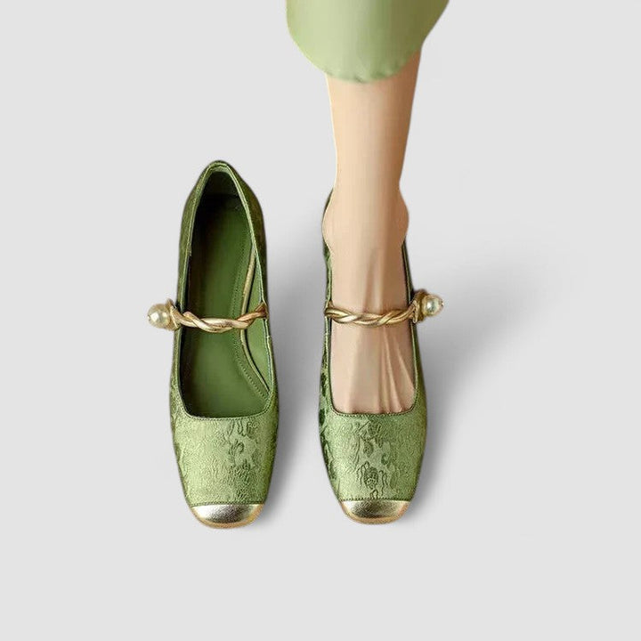 DELAUNAY | Babies Satinées Talon Bijou Camille