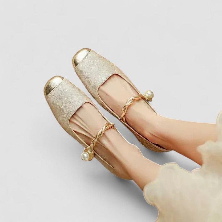 DELAUNAY | Babies Satinées Talon Bijou Camille