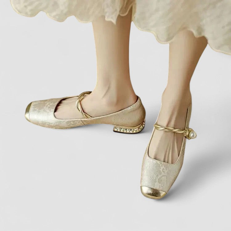 DELAUNAY | Babies Satinées Talon Bijou Camille