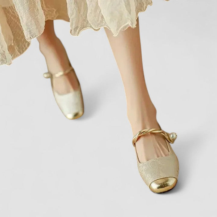 DELAUNAY | Babies Satinées Talon Bijou Camille