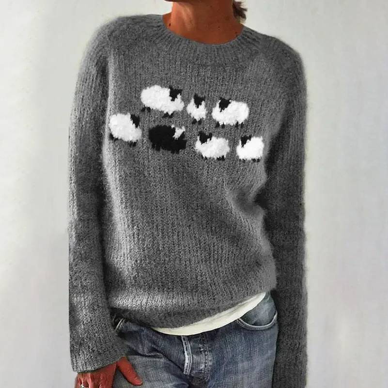 DELAUNAY | Pull Maille Petits Moutons Lucie