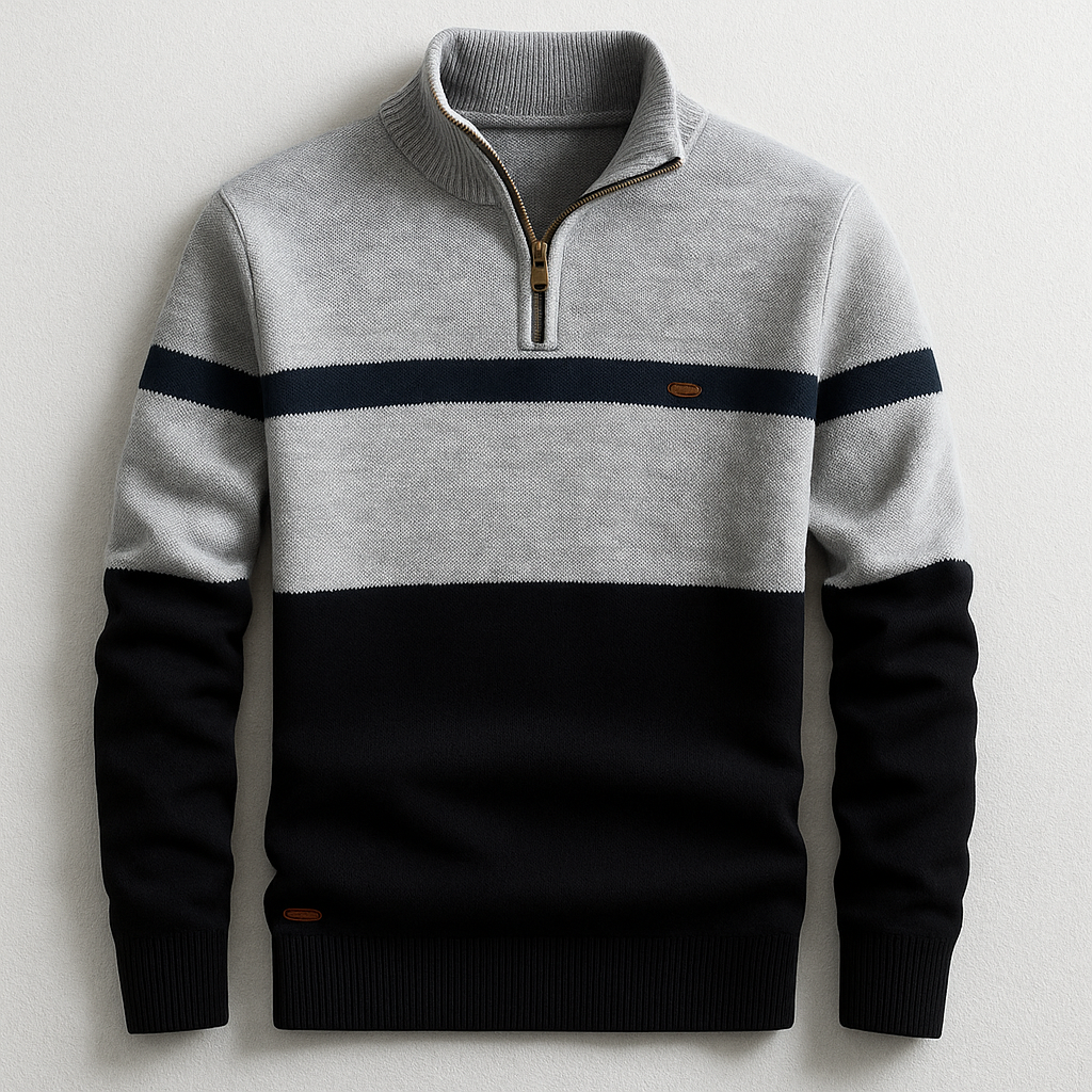 DELAUNAY | Pull Homme avec Zip au Col