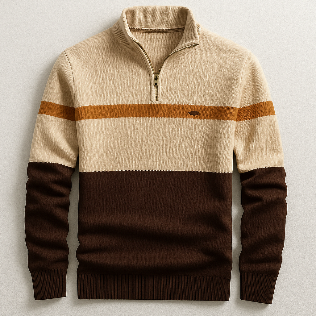 DELAUNAY | Pull Homme avec Zip au Col