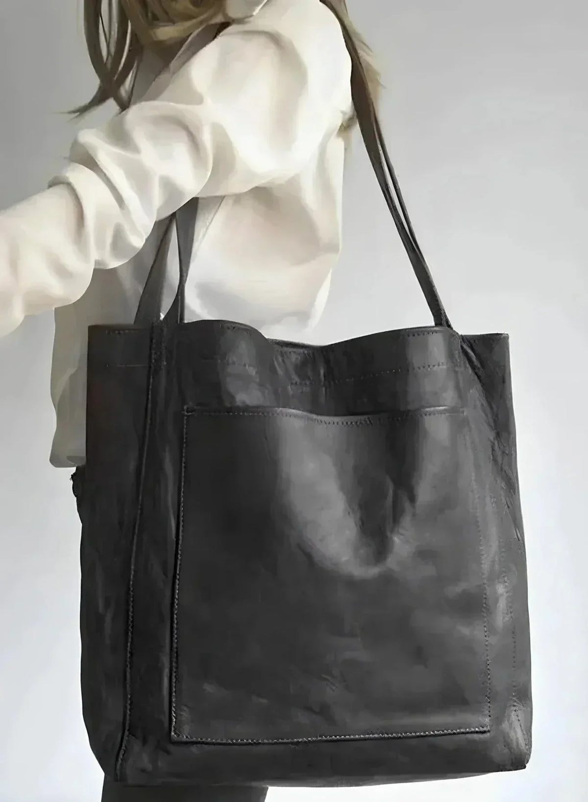 DELAUNAY | Cabas en cuir authentique Signature