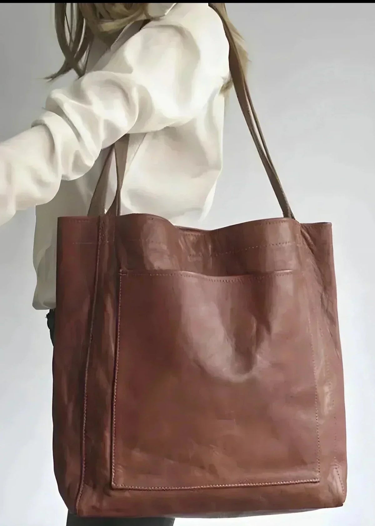 DELAUNAY | Cabas en cuir authentique Signature