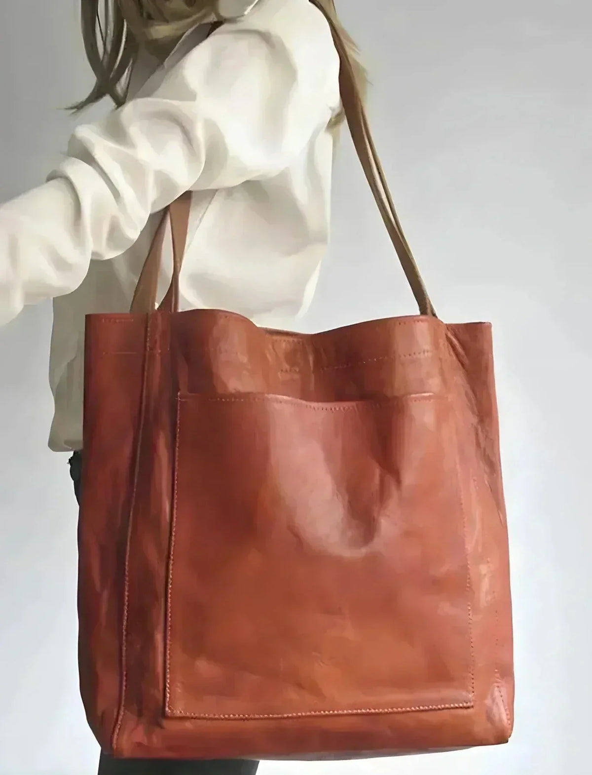 DELAUNAY | Cabas en cuir authentique Signature