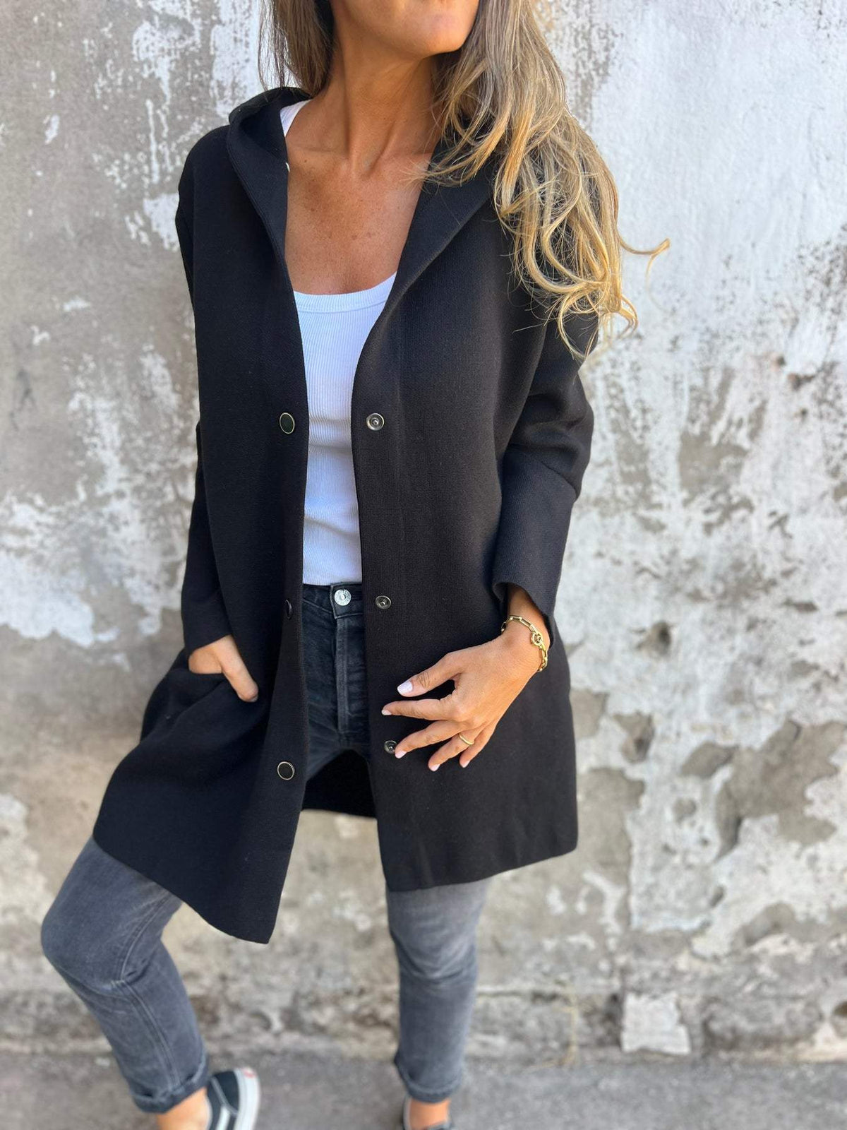 DELAUNAY | Gilet Long Chic avec Capuche