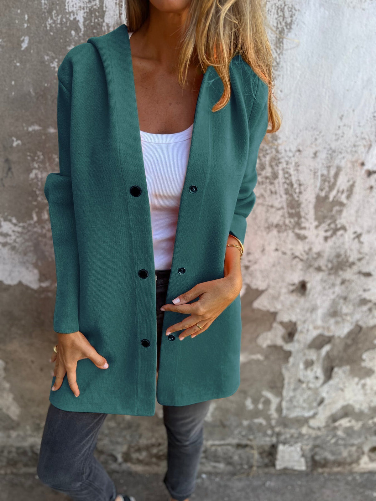 DELAUNAY | Gilet Long Chic avec Capuche
