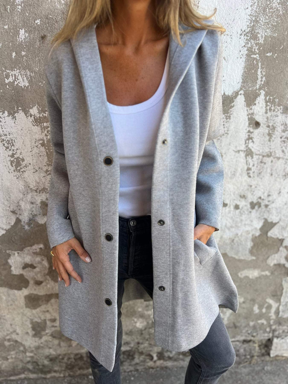DELAUNAY | Gilet Long Chic avec Capuche