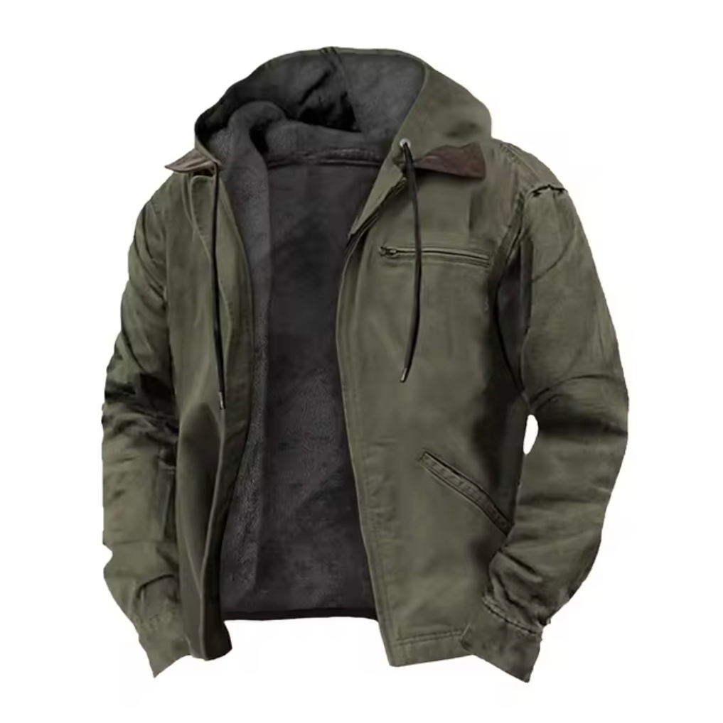 Isak™ | Veste Vintage à Capuche Chaude et Doublée en Fleece