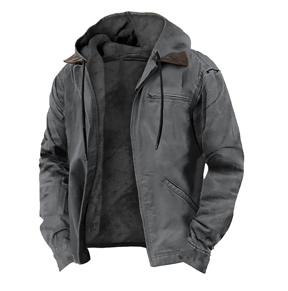 Isak™ | Veste Vintage à Capuche Chaude et Doublée en Fleece