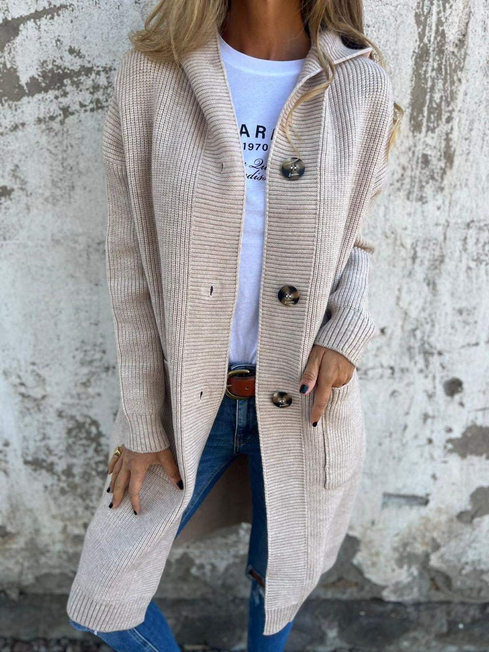 VERONICA™ - Gilet en maille long chic