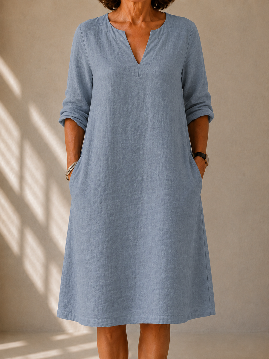 DELAUNAY | Robe Douce Col Tunisien Élina