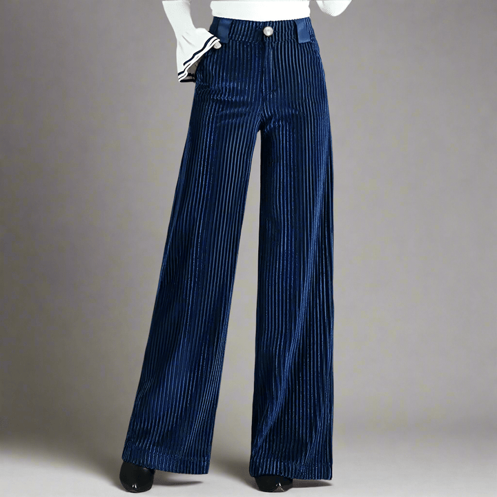 Delaunay | PANTALON EN VELOURS TRICOTÉ TAILLE HAUTE POUR FEMME