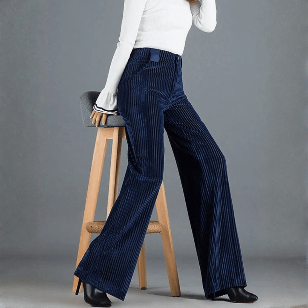 Delaunay | PANTALON EN VELOURS TRICOTÉ TAILLE HAUTE POUR FEMME