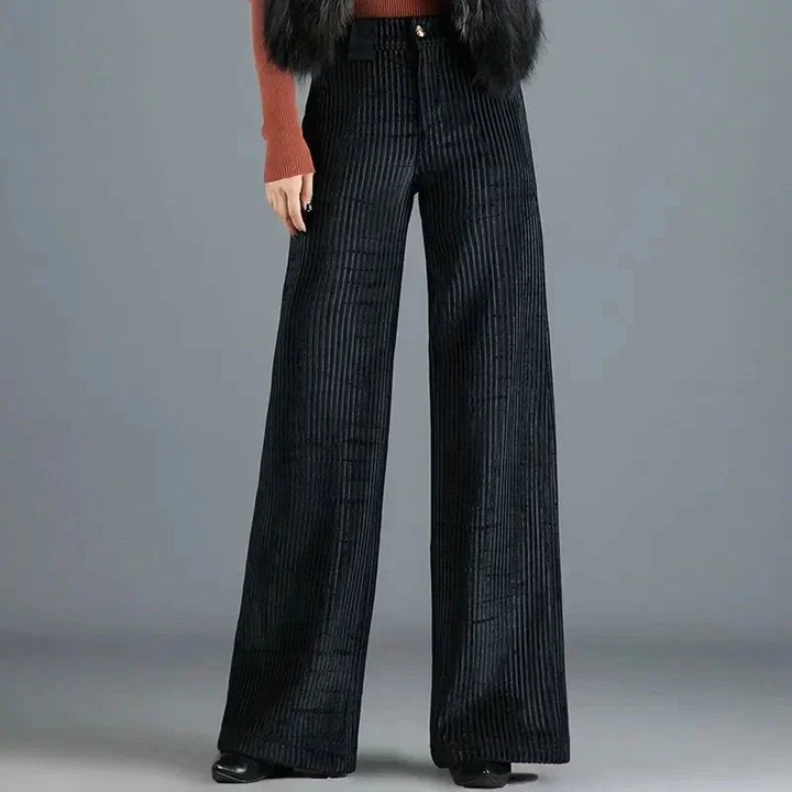 Delaunay | PANTALON EN VELOURS TRICOTÉ TAILLE HAUTE POUR FEMME