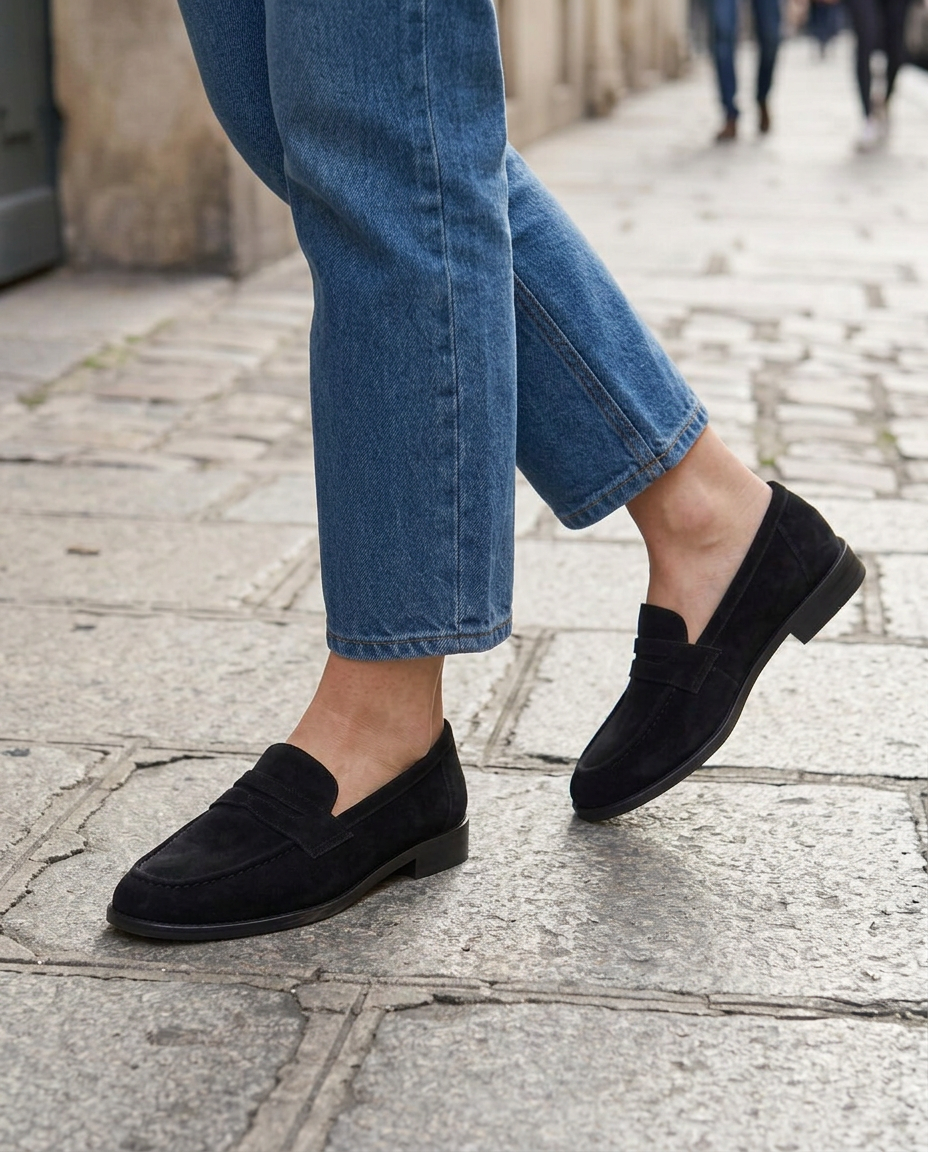 Mocassin Bianca — Penny en Daim
