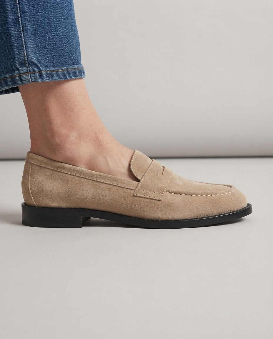 Mocassin Bianca — Penny en Daim