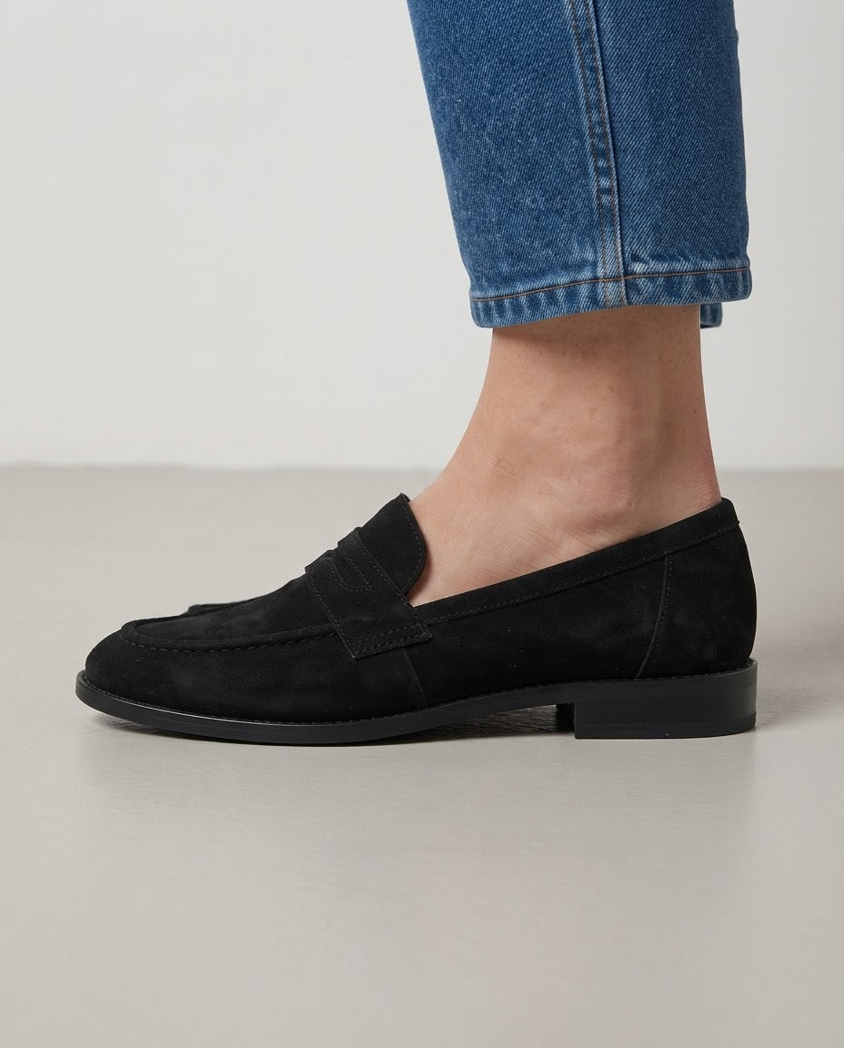Mocassin Bianca — Penny en Daim