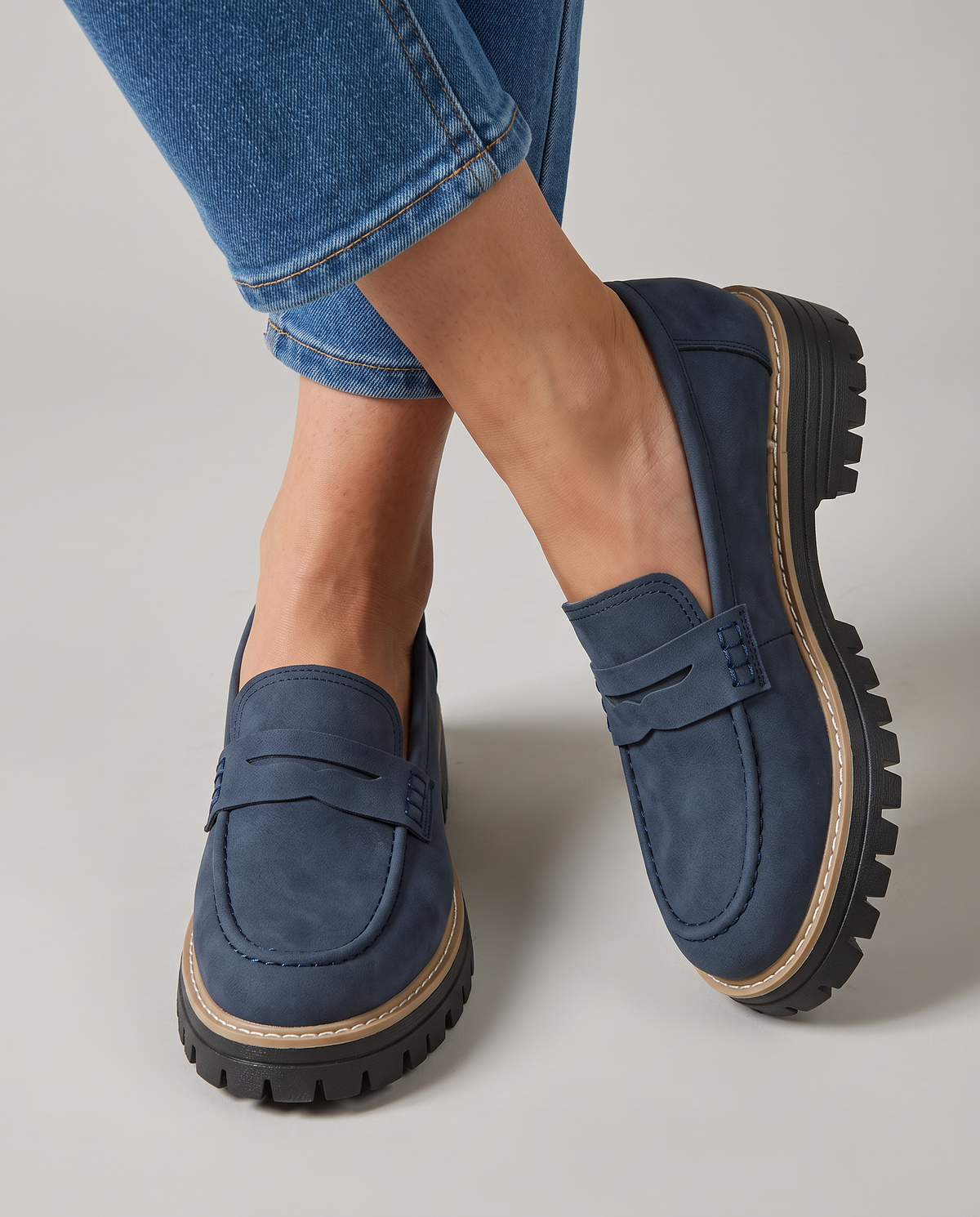 Mocassin Elena — Plateforme Talon Épais
