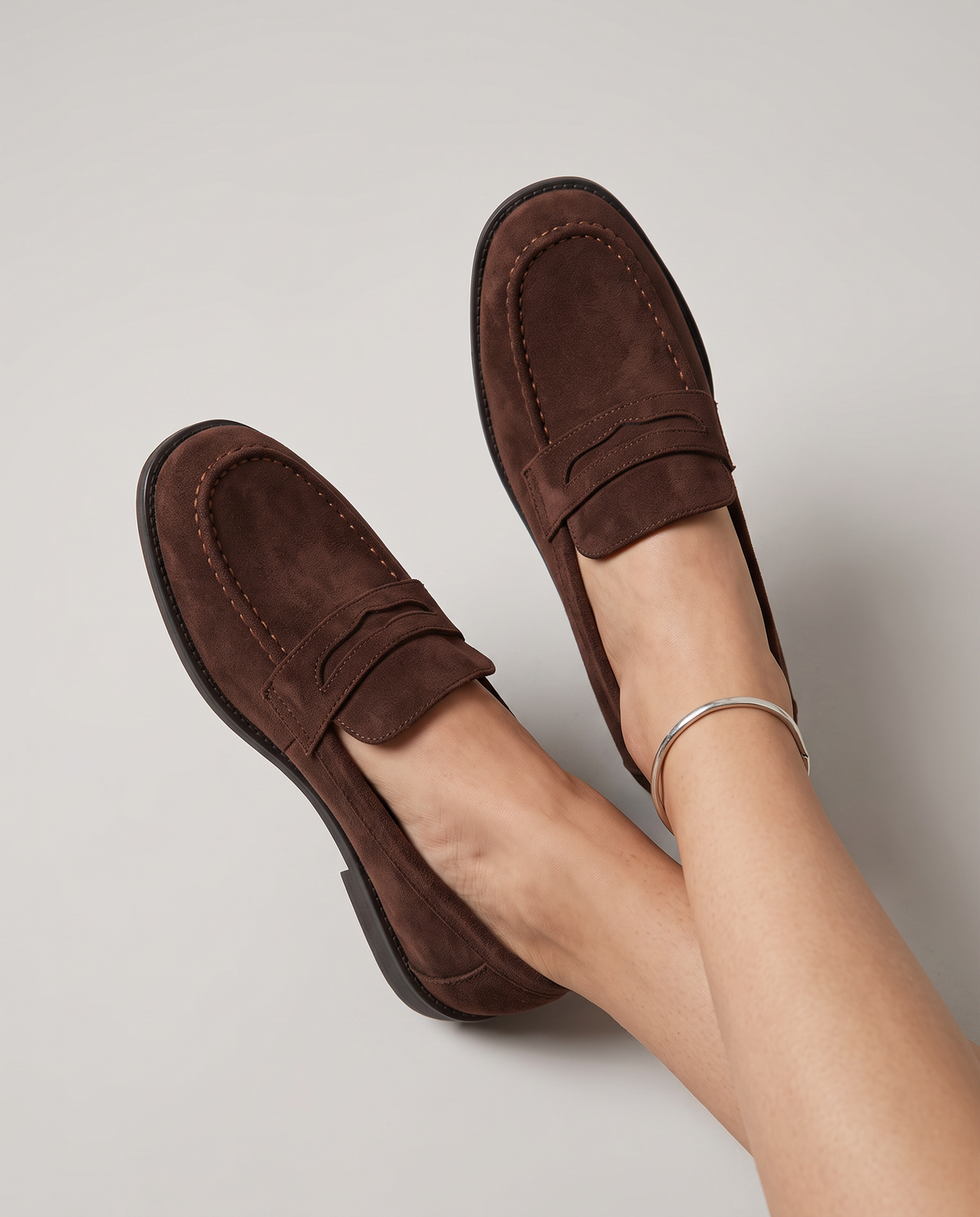 Mocassin Bianca — Penny en Daim