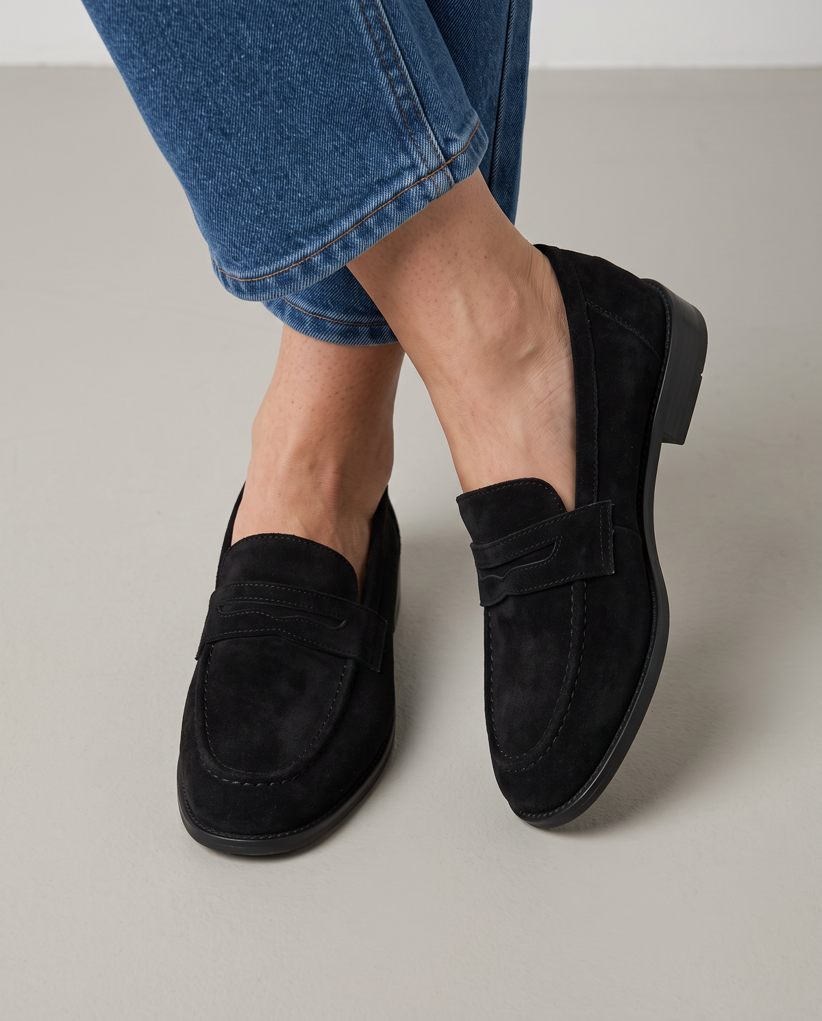 Mocassin Bianca — Penny en Daim