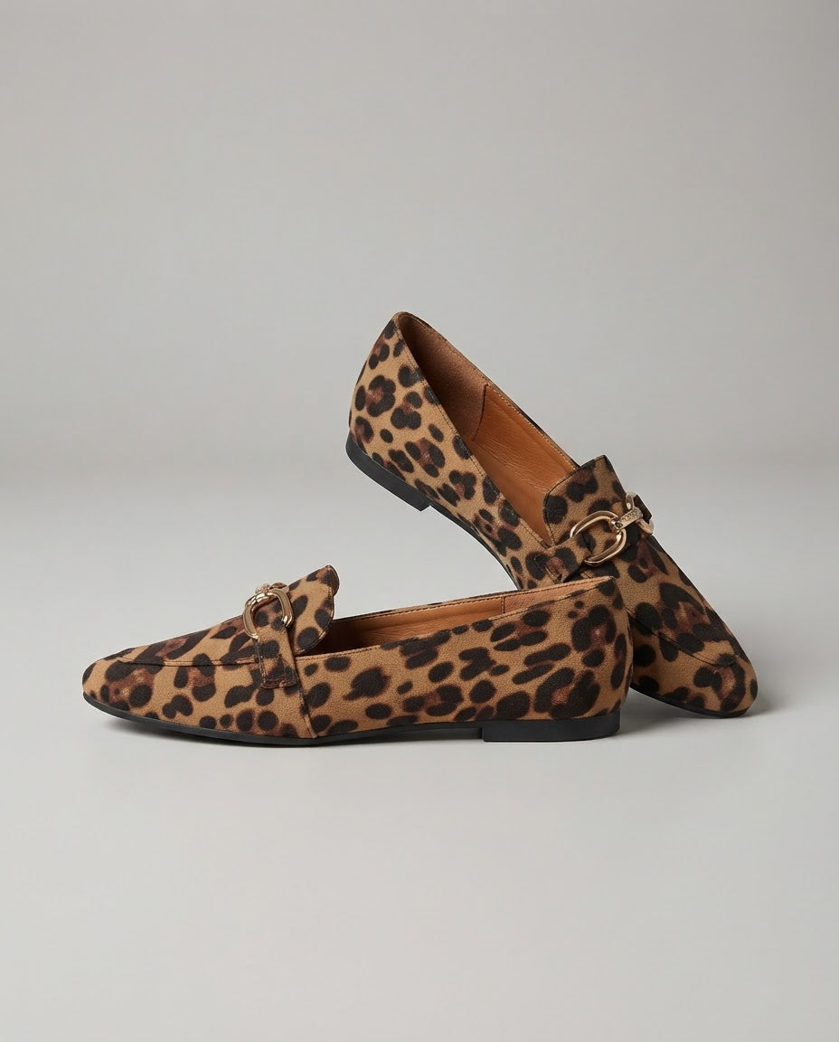 Mocassin Chiara — Léopard Daim
