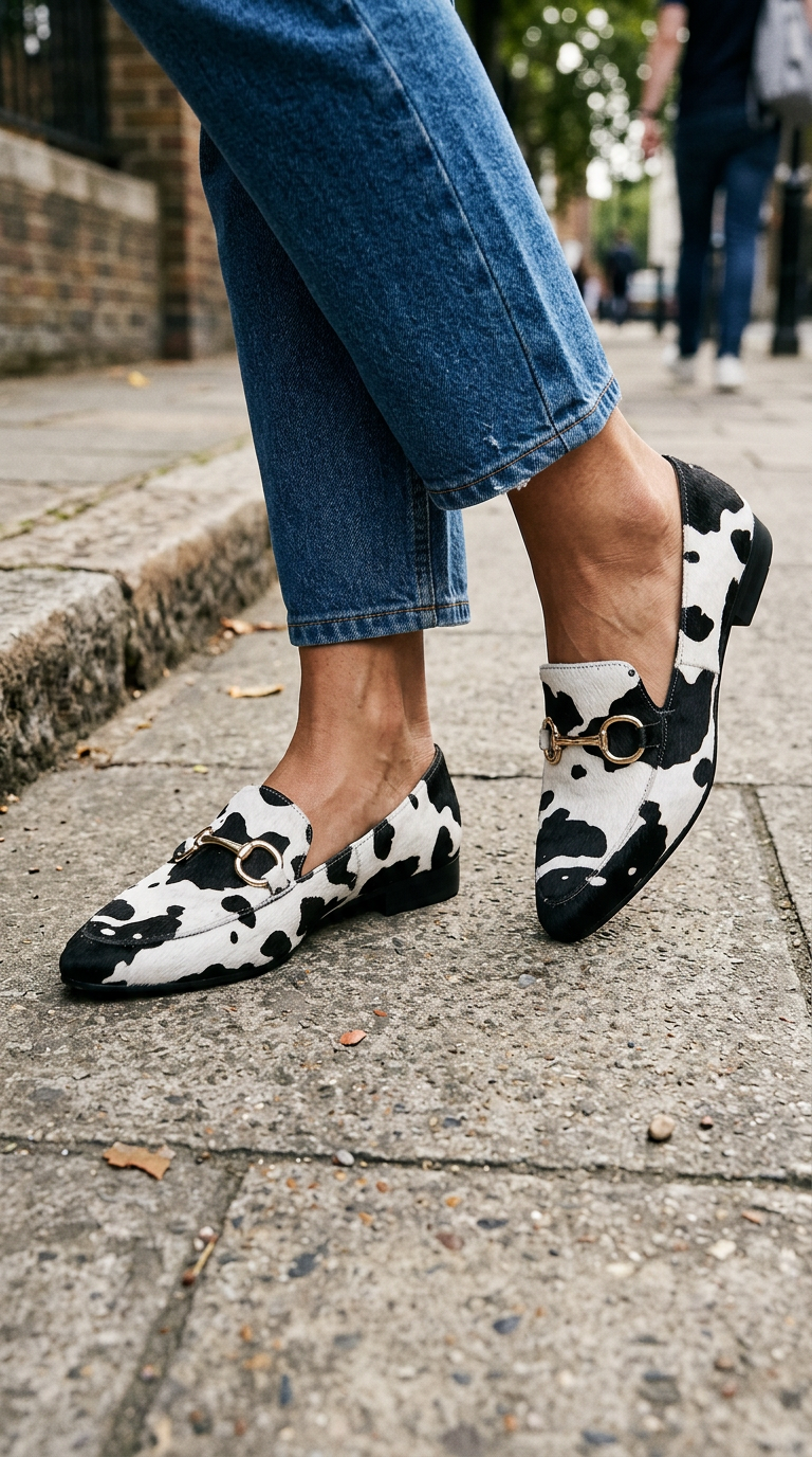 Chiara | Mocassins confortables à imprimé vache