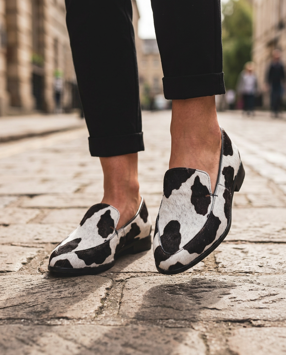 Bella | Mocassins Confortables Imprimé Vache