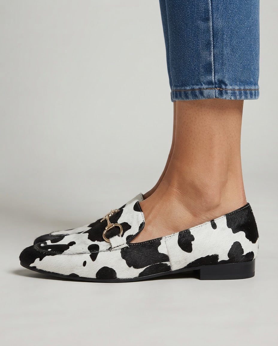 Chiara | Mocassins confortables à imprimé vache