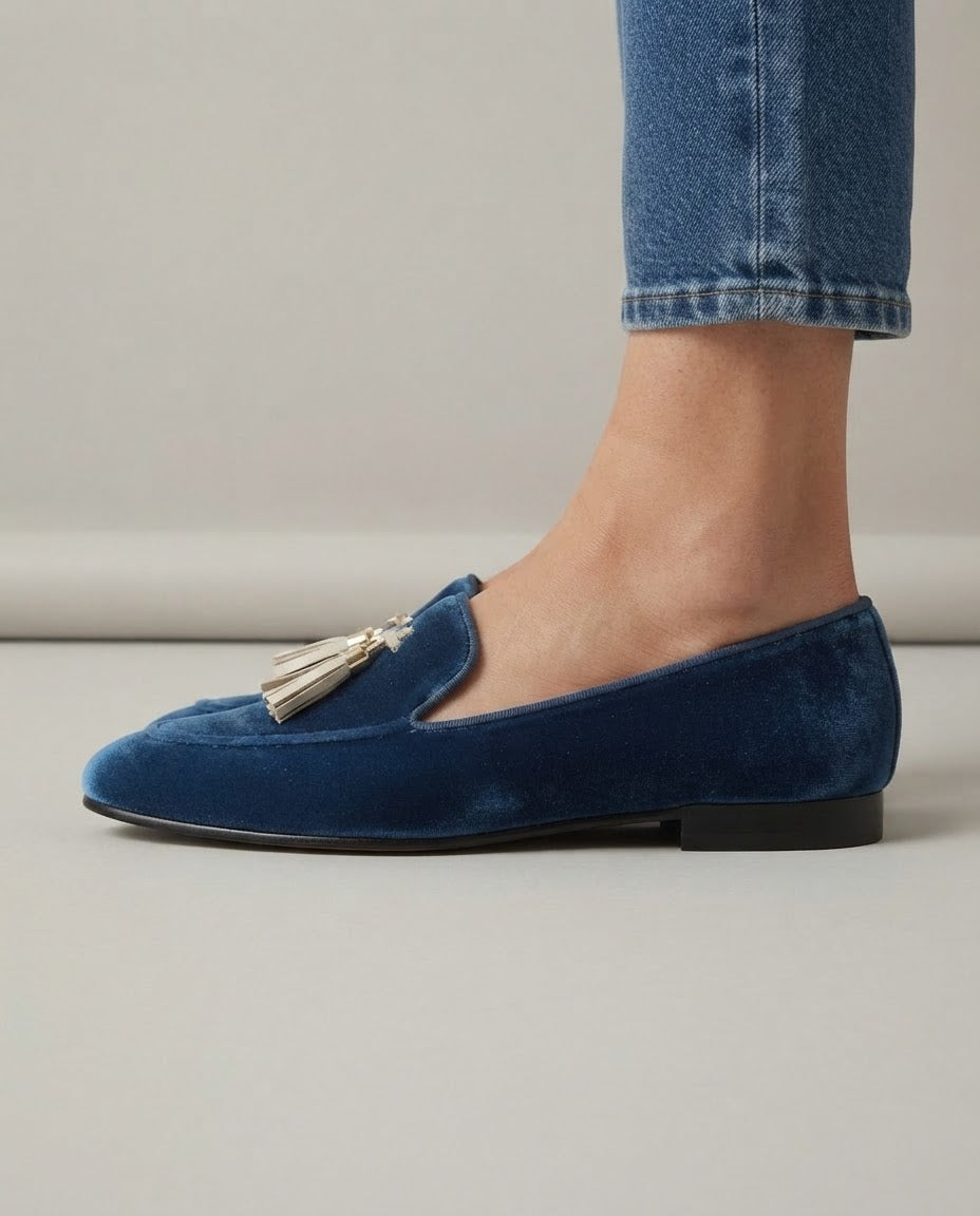 Mocassin Vittoria — Bleu Velours